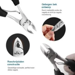 Nail It Nageltang Met Gebogen Bek + Gratis Vijl| Nagelknipper| Teennagelknipper| Nagelschaar| Ingegroeide Teennagels| Dikke Nagels| Nagelknipper Set| Pedicure Set| Cadeau Tip 2023 -Bekende Cosmetica Winkel 1200x1200 836