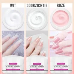 Royala Acrylpoeders Helder Wit Roze - Acryl Starters Set - Acryl Poeder Helder - Acryl Poeder Wit - Acryl Poeder Roze - Nailart - Acryl Set -Bekende Cosmetica Winkel 1200x1200 845