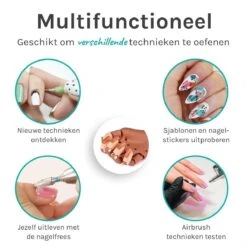 Oefenhand Voor Nagels Incl. 100 Nageltips + Acryl Penselen - Nagellak – Polygel – Acryl Nagels – Nail Art - Kunstnagels - Gelnagels – Nailtrainer -Bekende Cosmetica Winkel 1200x1200 868