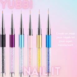 YUBBI™ 16 Delige Nail Art Penselen Set - Nagellak Acryl Penselen - Fineliner Penseel - Dotting Tools - Siliconen Nail Art Penselen -Bekende Cosmetica Winkel 1200x1200 884