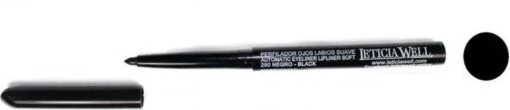 Leticia Well – Black/Zwart Oogpotlood En Lippotlood Draaibaar Zacht / Automatic Eyeliner Lipliner Soft – Nummer 33290 - 1 Stuks -Bekende Cosmetica Winkel