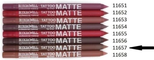 Leticia Well – Matte Tattoo Lippotlood / Lipliner – Bruin / Brown Sugar - Nummer 11657 - 1 Stuks -Bekende Cosmetica Winkel