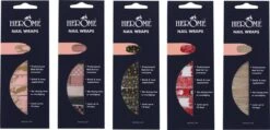 Herome Nail Wraps Starterkit Deluxe - 5 Verschillende Ontwerpen - 5x20 Stickers - Incl. Top Coat 4ml -Bekende Cosmetica Winkel 1200x579