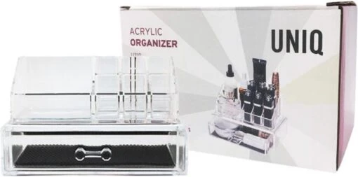 UNIQ Make-up Organizer Met 1 Lade SF-1061 (U310) - Cosmetica Opbergdoos - Transparant -Bekende Cosmetica Winkel 1200x595 1