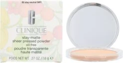 Clinique Stay Matte Sheer Pressed Powder - 02 Stay Neutral - Gezichtspoeder -Bekende Cosmetica Winkel 1200x622