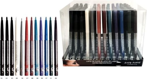 Easy Paris – Zwart Oogpotlood, Draaibaar / Automatic Eye Pencil – Waterproof - Nummer 001 - 1 Stuks -Bekende Cosmetica Winkel