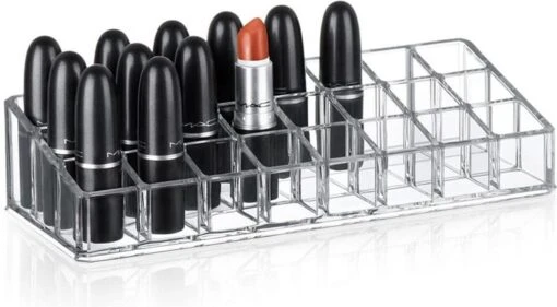 UNIQ Make-up Organizer 24 Vakken (U302) - Lippenstift Organizer - Nagellak - Make-up Kwasten - Transparant -Bekende Cosmetica Winkel 1200x661 3