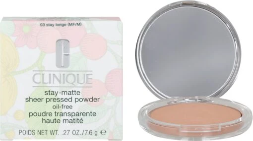 Clinique Stay-Matte Sheer Pressed Powder - 03 Stay Beige - 7,6 G -Bekende Cosmetica Winkel 1200x673 1