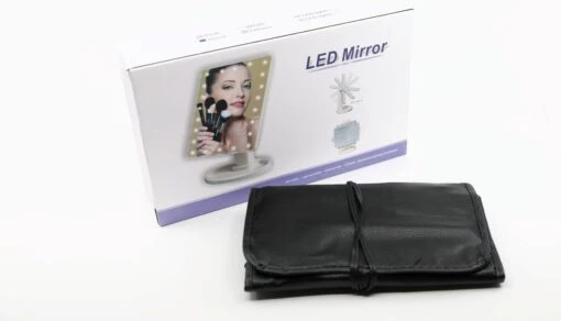 De Ultieme Make-up Ervaring: Cosmetische Spiegel Met 16 LED's En Set Van 24 Professionele Make-up Kwasten - Perfect Voor Een Vlekkeloze En Verlichte Look! Spiegel - Kwasten - Make-up Kwasten - Make-up Spiegel - Verlichting - LED - -Bekende Cosmetica Winkel 1200x687 4