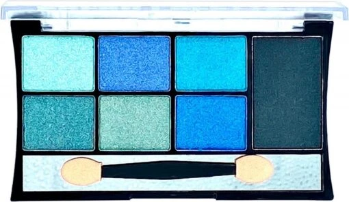 D'Donna - Color Palette Oogschaduw - Planet Azul - Blauw/Zwart - 1 Doosje Met Applicator En Spiegeltje -Bekende Cosmetica Winkel 1200x697 1