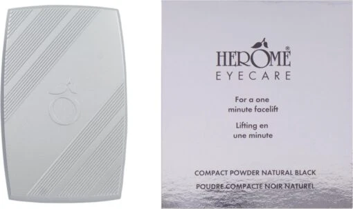 Herome Eye Care Wenkbrauw Poeder Zwart - Compact Brow Powder Nearly Black - Waterproof Verrijkt Met Panthenol - Volumineuze Wenkbrauwen In Een Handomdraai -Bekende Cosmetica Winkel