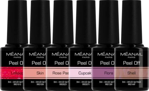 Méanail - Gellak - Peel Off - Unicorn - Gel Nagellak - 6 X 8ml -Bekende Cosmetica Winkel