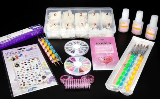 Acrylnagels StartersPakket |B| 120 Delig | 90 Colors | Acryl Nagels Set | Acryl Starter Kit | Nail Art Pakket | 500 Franse Nageltips | Manicure Set Voor Nail Art Kit | Nagel Decoratie | Acryl Poeder -Bekende Cosmetica Winkel