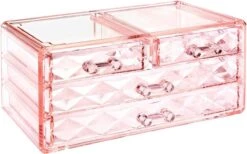 A&K 2in1 Make-up Organizer - 4 Lades Cosmetica Opbergdoos - Kaptafel - Roze -Bekende Cosmetica Winkel 1200x747 1