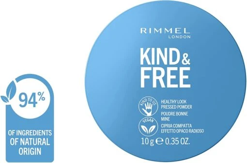 Rimmel London KIND & FREE Vegan Pressed Powder Gezichtspoeder 01 Translucent -Bekende Cosmetica Winkel 1200x790 1