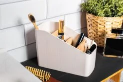 Altom Design Badkamer Orginazer 4-vaks - Gemaakt Van Ecologisch Bamboe - 9 X 18 X 13 Cm - Wit Bruin - Natura Line - Bamboo - Make-up Opbergbox -Bekende Cosmetica Winkel 1200x800 60