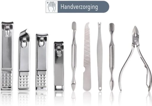 NCPS Professionele Manicure Set / Pedicure Set | 26-Delig | Opbergetui | Reisset | Nagelschaar | Nagelknipper | Nagelverzorging | Voor Mannen En Vrouwen | Zwart -Bekende Cosmetica Winkel