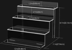 Janaden 4 Tier Acryl Display Stand Parfum Organizer Cupcake Dessert Display Stand Acryl Riser Trap Plank Voor Funko Pops Figuren, Cosmetische Opslag Organizer, Nagellakrek, Kruidenrek -Bekende Cosmetica Winkel 1200x839 6