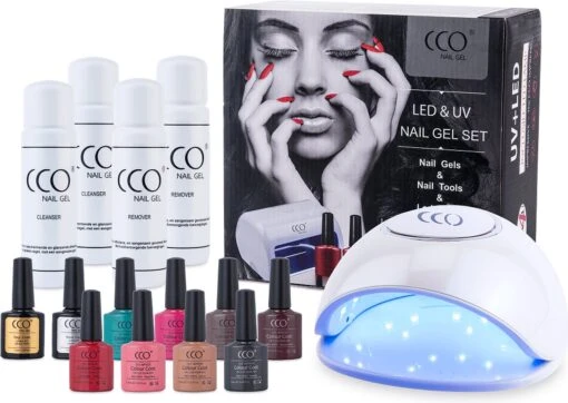 CCO Gellak Starterspakket - Gel Nagellak - Large Met 48Watt Led Lamp - 8 Gellak Kleuren Van CCO -Bekende Cosmetica Winkel 1200x851 3