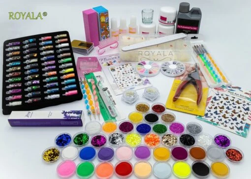 Royala - Acrylnagels Starters Pakket Large|L| 125 Delig | 94 Colors | Acryl Nagels Set | Acryl Starter Kit | Nail Art Pakket | 500 Franse Nageltips | Manicure Set Voor Nail Art Kit | Nagel Decoratie | Acryl Poeder | Acryl Vloeistof | Monomeer -Bekende Cosmetica Winkel 1200x857 1