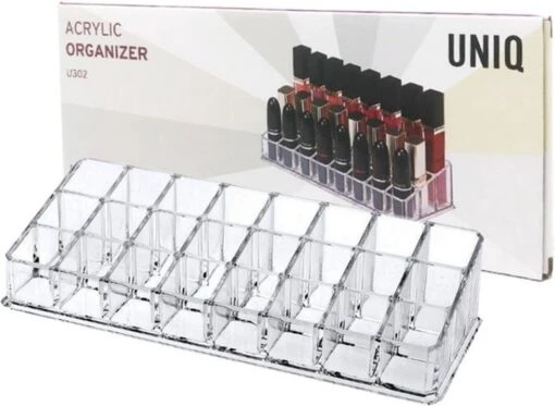 UNIQ Make-up Organizer 24 Vakken (U302) - Lippenstift Organizer - Nagellak - Make-up Kwasten - Transparant -Bekende Cosmetica Winkel 1200x878 8