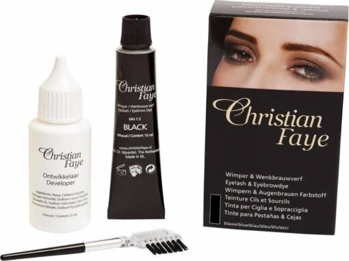 Christian Faye Wimper En Wenkbrauwverfkit - Black -Bekende Cosmetica Winkel 1200x896 2