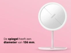 Make Up Spiegel Met LED Verlichting - Cosmetica - Dimbaar - Dimfunctie - Oplaadbaar - USB - Cadeau - Vakantie - Wit -Bekende Cosmetica Winkel 1200x901 15