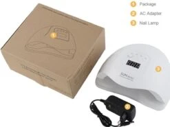 Merkloos 80 Watt UV LED Lamp Nagels - SUN X5 MAX - 45LED - Nagel - UV- LED Lamp - Wit - Nagellamp - Nail Dryer - Nagels - Salon - Lamp - -Bekende Cosmetica Winkel 1200x901