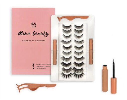 Mina Beauty Magnetische Wimpers – Magnetic Lashes - Wimperset (10 Stuks) Met 2 Magnetische Eyeliners En Een Applicator -Bekende Cosmetica Winkel 1200x951 3