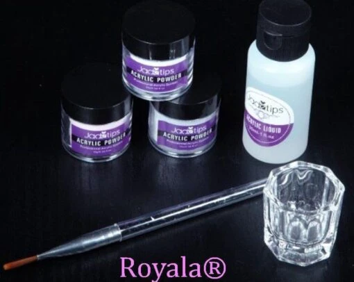 Acrylnagels Set | Nail Art | Liquid MMA Free | Wit, Roze & Transparant -Bekende Cosmetica Winkel