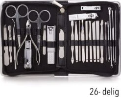 NCPS Professionele Manicure Set / Pedicure Set | 26-Delig | Opbergetui | Reisset | Nagelschaar | Nagelknipper | Nagelverzorging | Voor Mannen En Vrouwen | Zwart -Bekende Cosmetica Winkel 1200x964 2