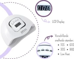 Merkloos Daniqqi - 80 Watt UV LED Lamp Nagels - 45 Leds Nagellamp - Wit -Bekende Cosmetica Winkel 1200x965