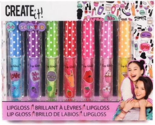 CREATE IT Lipgloss Scented Voor Kinderen - 7 Stuks - Lipgloss Set - Make-up Kinderen - Makeup - Lip Gloss - Make Up Set - Cadeau - Meisje - Meisjes - Verjaardag - Creatief -Bekende Cosmetica Winkel 1200x968 1