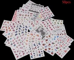 Pakket Van 50 Vellen Met Water Transfer Stickers / Decals - Sparkolia Nagel Styling - Nail Art Velletjes - Nagelstickers -Bekende Cosmetica Winkel 1200x973 1