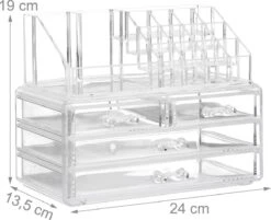 Confibel - Make-up Organizer - Cosmetica Organizer - Verstelbare Lades - Sieraden/Make-up - Cosmetica Opbergdoos - Transparant -Bekende Cosmetica Winkel 1200x975 4