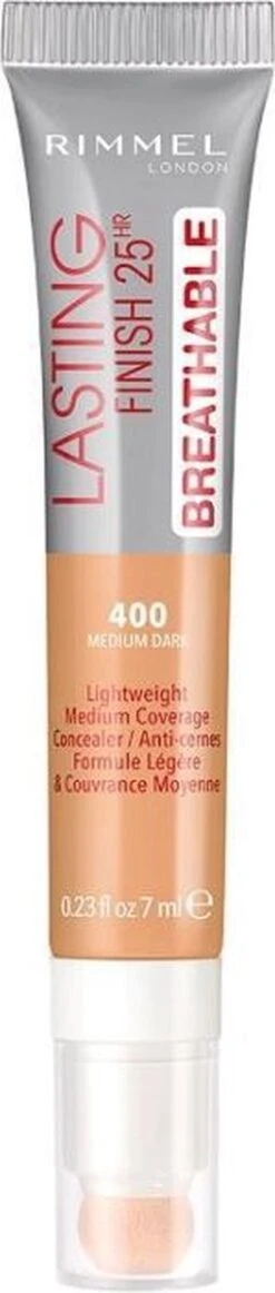 Rimmel London Rimmel Lasting Finish Breathable - 400 Natural Beige - Concealer -Bekende Cosmetica Winkel 255x1200 1