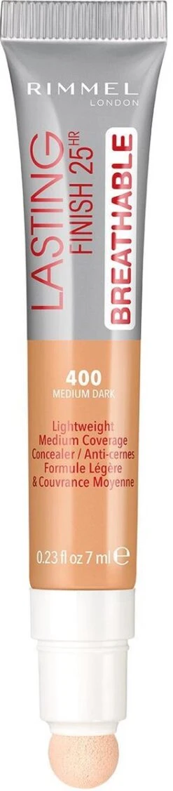 Rimmel London Rimmel Lasting Finish Breathable - 400 Natural Beige - Concealer -Bekende Cosmetica Winkel 263x1200 1