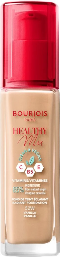 Bourjois Healthy Mix Clean Vegan Foundation 052 Vanilla -Bekende Cosmetica Winkel 284x1200 1