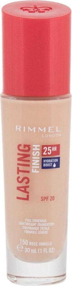 Rimmel London Lasting Finish Foundation - 150 Rose Vanilla -Bekende Cosmetica Winkel 304x1200 1