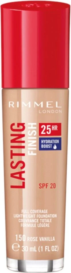 Rimmel London Lasting Finish Foundation - 150 Rose Vanilla -Bekende Cosmetica Winkel 316x1200 3