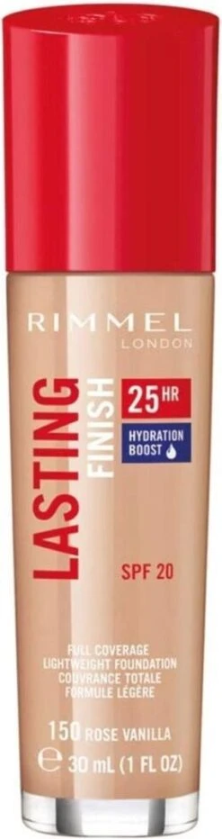 Rimmel London Lasting Finish Foundation - 150 Rose Vanilla -Bekende Cosmetica Winkel 318x1200