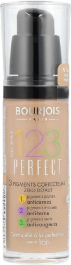 Bourjois 123 Perfect Foundation - 54 Beige Foncé -Bekende Cosmetica Winkel 324x1200 4