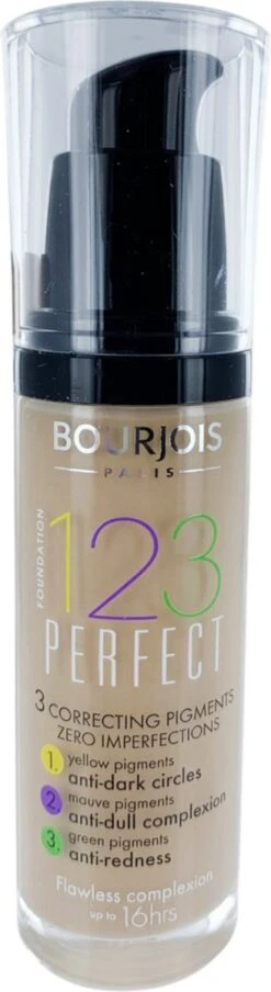 Bourjois 123 Perfect Foundation - 54 Beige Foncé -Bekende Cosmetica Winkel 328x1200 4