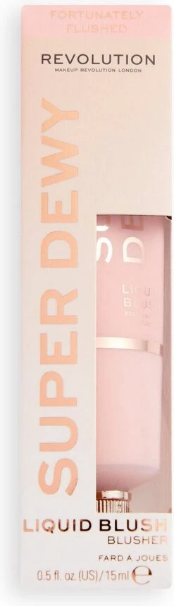 Makeup Revolution - Superdewy Liquid Blush - Fortunately Flushed -Bekende Cosmetica Winkel 345x1200 6