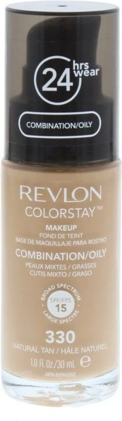 Revlon Colorstay Foundation With Pump - 330 Natural Tan (Oily Skin) -Bekende Cosmetica Winkel 349x1200 1