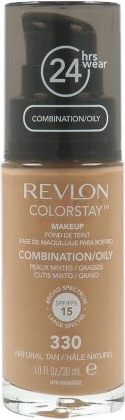 Revlon Colorstay Foundation With Pump - 330 Natural Tan (Oily Skin) -Bekende Cosmetica Winkel 357x1200