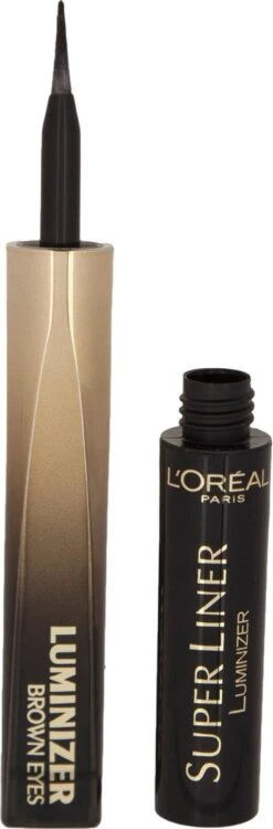 L'Oréal Paris Super Liner Luminizer Brown Eyes Eyeliner - Black Diamond -Bekende Cosmetica Winkel 395x1200 3