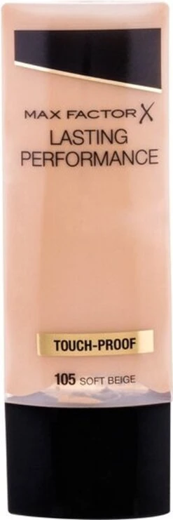 Max Factor Lasting Performance Foundation - 105 Soft Beige -Bekende Cosmetica Winkel 400x1200 1