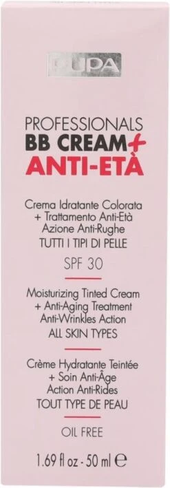 PUPA Milano Pupa Professionals BB Creme Anti-Eta SPF30 002 Sand -Bekende Cosmetica Winkel 418x1200 2