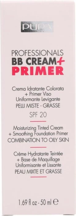 Pupa Milano BB Cream + Primer For Combination To Oily Skin - 001 Nude -Bekende Cosmetica Winkel 425x1200